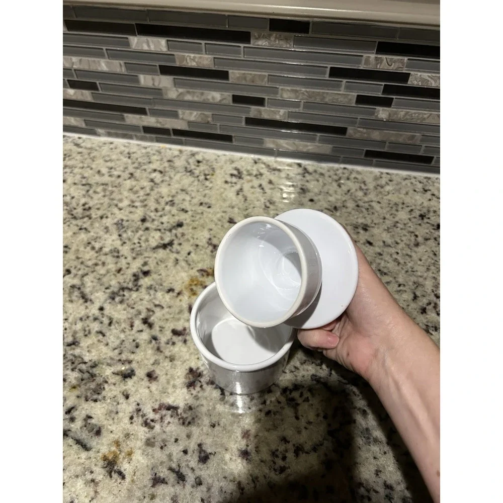 The Original Butter Bell Crock by L. Tremain Retro White Ceramic Classic Cooking